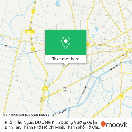 Bản đồ Phở Thảo Ngân, ĐƯỜNG Kinh Dương Vương Quận Bình Tân, Thành Phố Hồ Chí Minh