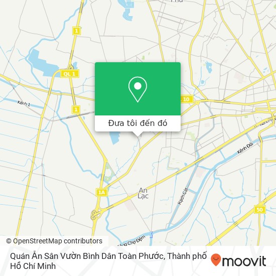 Bản đồ Quán Ăn Sân Vườn Bình Dân Toàn Phước, ĐƯỜNG Tên Lửa Quận Bình Tân, Thành Phố Hồ Chí Minh