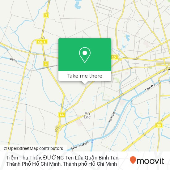 Bản đồ Tiệm Thu Thủy, ĐƯỜNG Tên Lửa Quận Bình Tân, Thành Phố Hồ Chí Minh