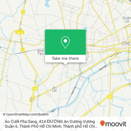 Bản đồ Áo Cưới Phú Sang, 424 ĐƯỜNG An Dương Vương Quận 6, Thành Phố Hồ Chí Minh