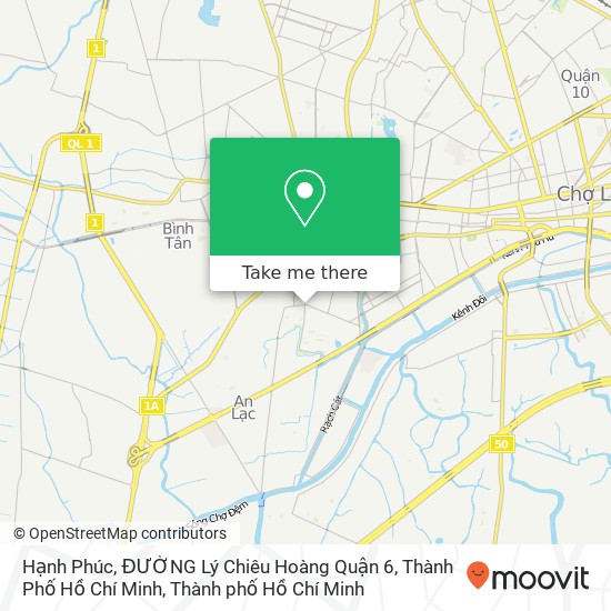 Bản đồ Hạnh Phúc, ĐƯỜNG Lý Chiêu Hoàng Quận 6, Thành Phố Hồ Chí Minh