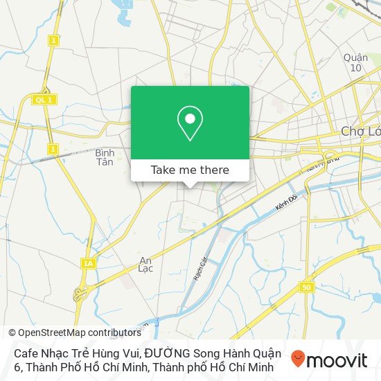 Bản đồ Cafe Nhạc Trẻ Hùng Vui, ĐƯỜNG Song Hành Quận 6, Thành Phố Hồ Chí Minh