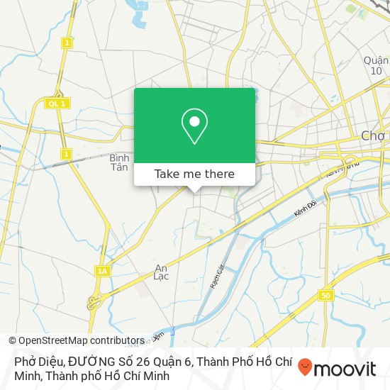 Bản đồ Phở Diệu, ĐƯỜNG Số 26 Quận 6, Thành Phố Hồ Chí Minh