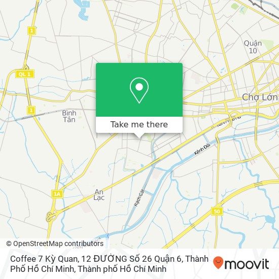 Bản đồ Coffee 7 Kỳ Quan, 12 ĐƯỜNG Số 26 Quận 6, Thành Phố Hồ Chí Minh