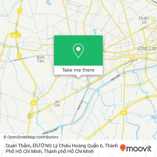 Bản đồ Quán Thắm, ĐƯỜNG Lý Chiêu Hoàng Quận 6, Thành Phố Hồ Chí Minh