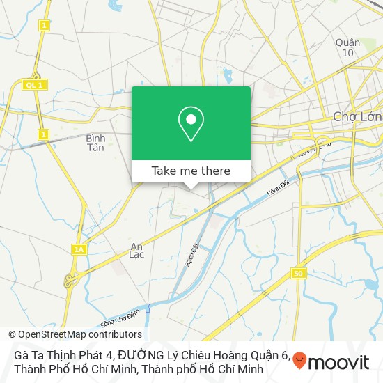 Bản đồ Gà Ta Thịnh Phát 4, ĐƯỜNG Lý Chiêu Hoàng Quận 6, Thành Phố Hồ Chí Minh