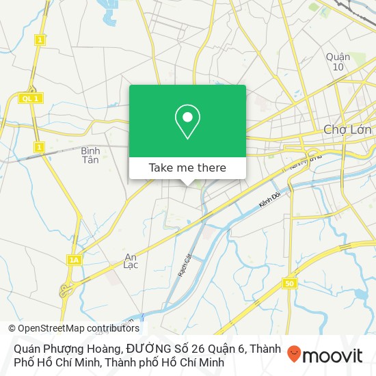 Bản đồ Quán Phượng Hoàng, ĐƯỜNG Số 26 Quận 6, Thành Phố Hồ Chí Minh