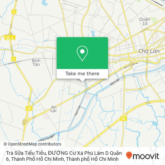 Bản đồ Trà Sữa Tiếu Tiếu, ĐƯỜNG Cư Xá Phú Lâm D Quận 6, Thành Phố Hồ Chí Minh