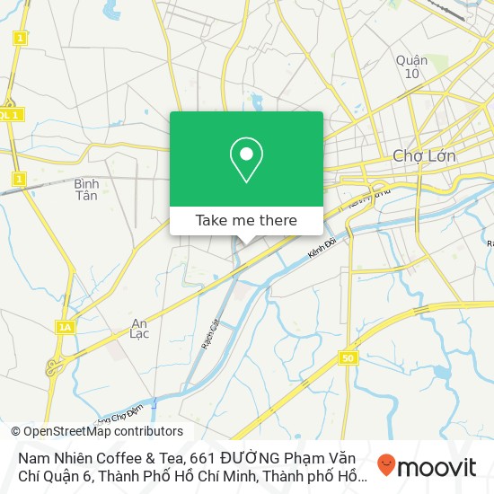 Bản đồ Nam Nhiên Coffee & Tea, 661 ĐƯỜNG Phạm Văn Chí Quận 6, Thành Phố Hồ Chí Minh
