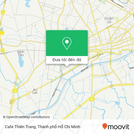 Bản đồ Cafe Thiên Trang, ĐƯỜNG Phạm Văn Chí Quận 6, Thành Phố Hồ Chí Minh
