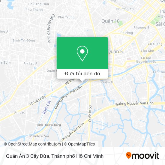 Bản đồ Quán Ăn 3 Cây Dừa