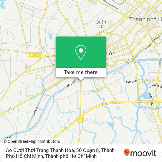 Bản đồ Áo Cưới Thời Trang Thanh Hoa, 50 Quận 8, Thành Phố Hồ Chí Minh