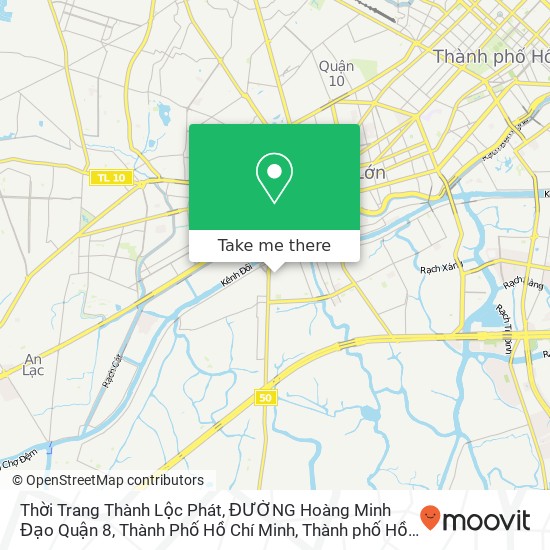 Bản đồ Thời Trang Thành Lộc Phát, ĐƯỜNG Hoàng Minh Đạo Quận 8, Thành Phố Hồ Chí Minh