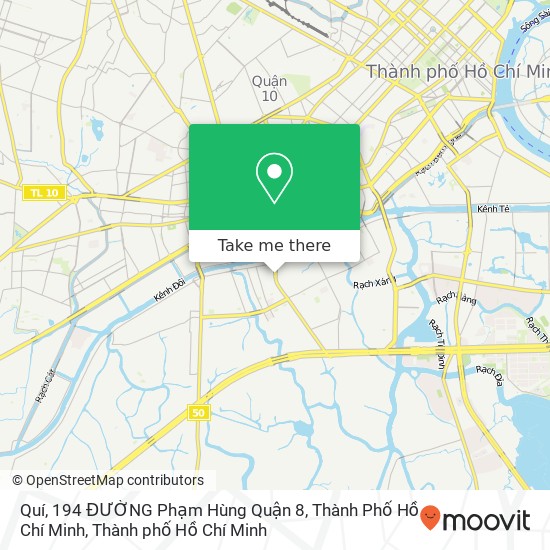 Bản đồ Quí, 194 ĐƯỜNG Phạm Hùng Quận 8, Thành Phố Hồ Chí Minh