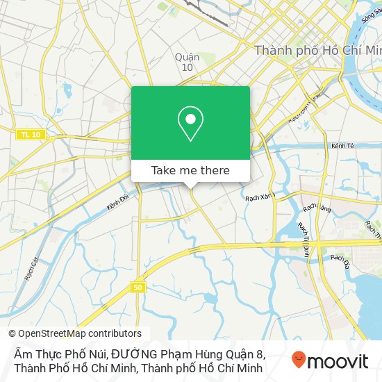 Bản đồ Ẩm Thực Phố Núi, ĐƯỜNG Phạm Hùng Quận 8, Thành Phố Hồ Chí Minh