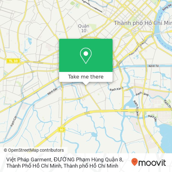 Bản đồ Việt Pháp Garment, ĐƯỜNG Phạm Hùng Quận 8, Thành Phố Hồ Chí Minh