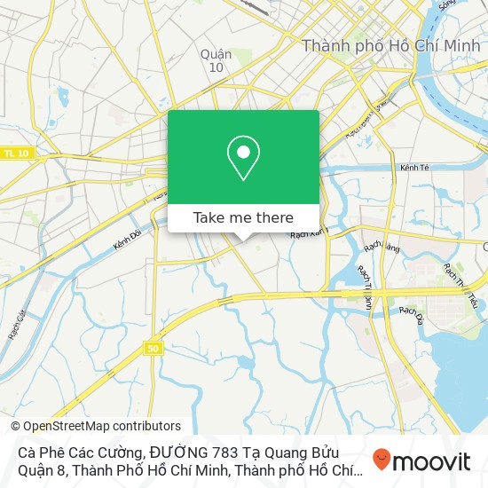 Bản đồ Cà Phê Các Cường, ĐƯỜNG 783 Tạ Quang Bửu Quận 8, Thành Phố Hồ Chí Minh