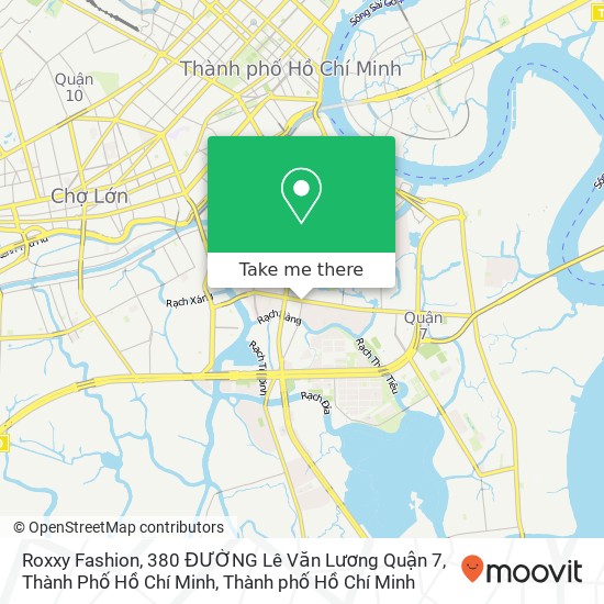 Bản đồ Roxxy Fashion, 380 ĐƯỜNG Lê Văn Lương Quận 7, Thành Phố Hồ Chí Minh