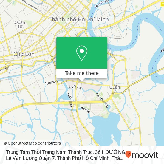 Bản đồ Trung Tâm Thời Trang Nam Thanh Trúc, 361 ĐƯỜNG Lê Văn Lương Quận 7, Thành Phố Hồ Chí Minh