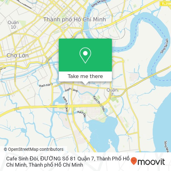 Bản đồ Cafe Sinh Đôi, ĐƯỜNG Số 81 Quận 7, Thành Phố Hồ Chí Minh