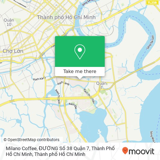 Bản đồ Milano Coffee, ĐƯỜNG Số 38 Quận 7, Thành Phố Hồ Chí Minh