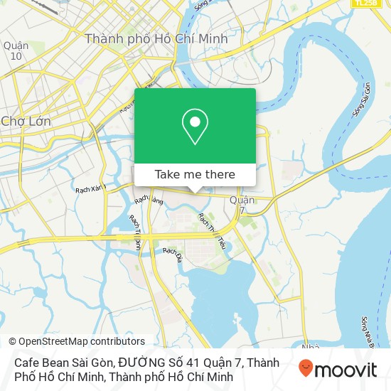 Bản đồ Cafe Bean Sài Gòn, ĐƯỜNG Số 41 Quận 7, Thành Phố Hồ Chí Minh
