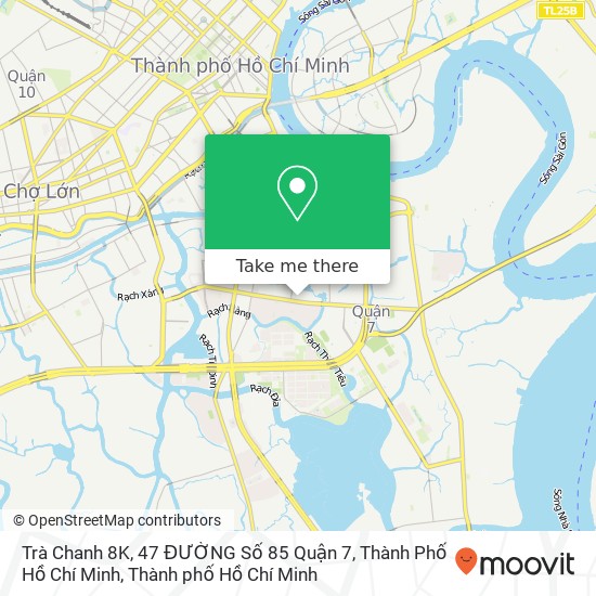 Bản đồ Trà Chanh 8K, 47 ĐƯỜNG Số 85 Quận 7, Thành Phố Hồ Chí Minh