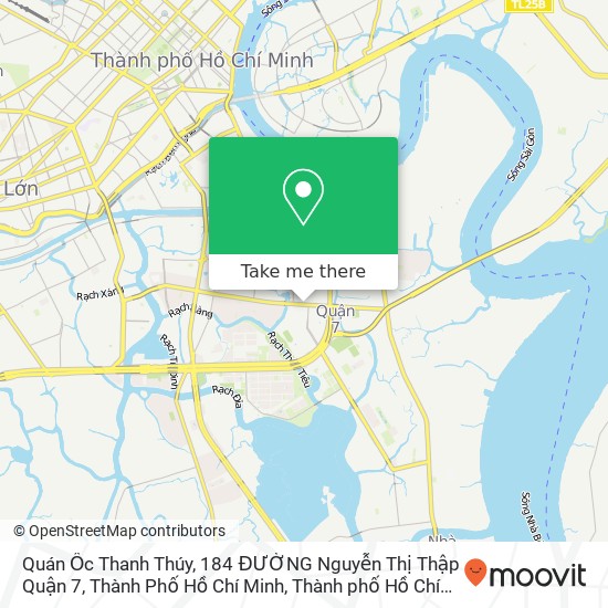 Bản đồ Quán Ốc Thanh Thúy, 184 ĐƯỜNG Nguyễn Thị Thập Quận 7, Thành Phố Hồ Chí Minh