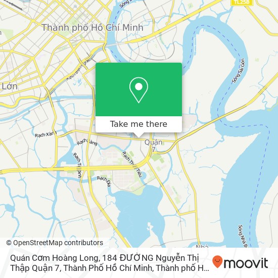 Bản đồ Quán Cơm Hoàng Long, 184 ĐƯỜNG Nguyễn Thị Thập Quận 7, Thành Phố Hồ Chí Minh