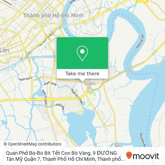 Bản đồ Quán Phở Bò-Bò Bít Tết Con Bò Vàng, 9 ĐƯỜNG Tân Mỹ Quận 7, Thành Phố Hồ Chí Minh