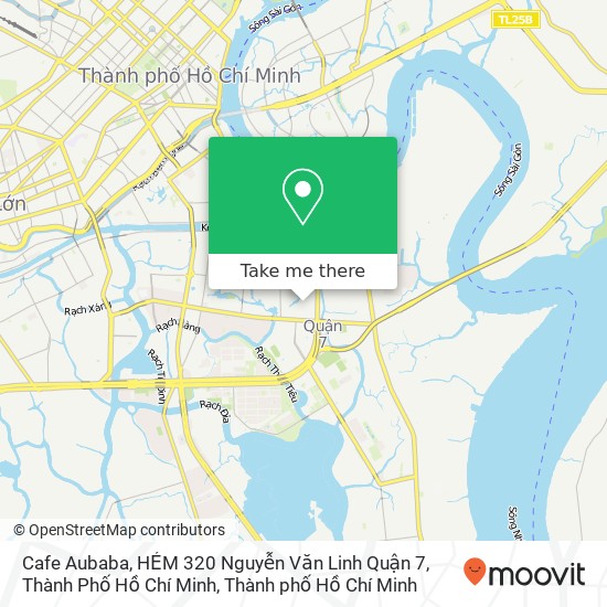 Bản đồ Cafe Aubaba, HẺM 320 Nguyễn Văn Linh Quận 7, Thành Phố Hồ Chí Minh