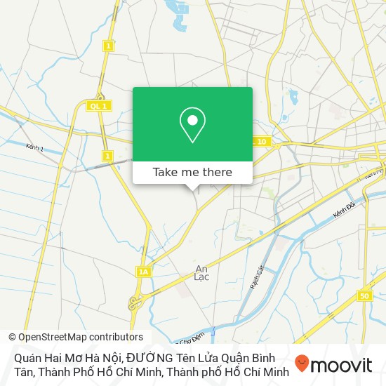 Bản đồ Quán Hai Mơ Hà Nội, ĐƯỜNG Tên Lửa Quận Bình Tân, Thành Phố Hồ Chí Minh