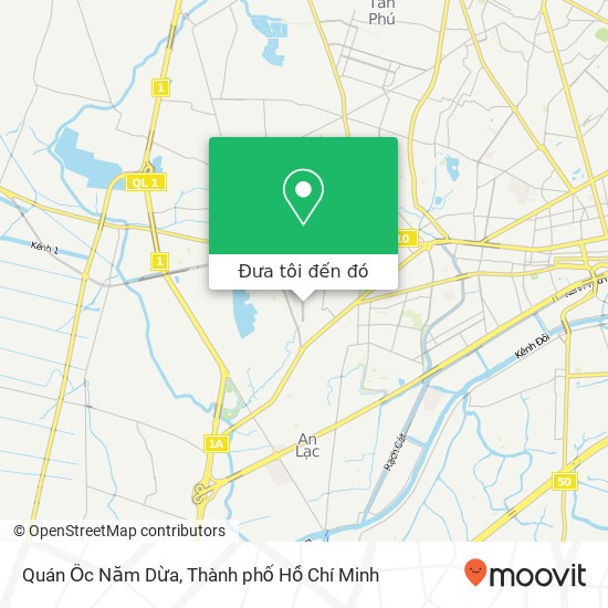 Bản đồ Quán Ốc Năm Dừa, ĐƯỜNG Vành Đai Trong Quận Bình Tân, Thành Phố Hồ Chí Minh