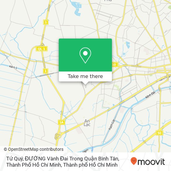 Bản đồ Tứ Quý, ĐƯỜNG Vành Đai Trong Quận Bình Tân, Thành Phố Hồ Chí Minh