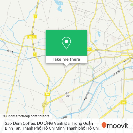 Bản đồ Sao Đêm Coffee, ĐƯỜNG Vành Đai Trong Quận Bình Tân, Thành Phố Hồ Chí Minh