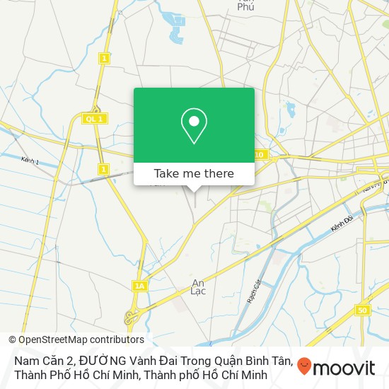 Bản đồ Nam Căn 2, ĐƯỜNG Vành Đai Trong Quận Bình Tân, Thành Phố Hồ Chí Minh
