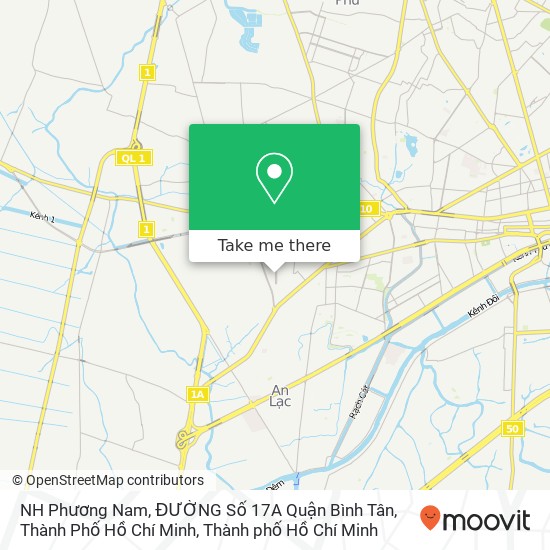 Bản đồ NH Phương Nam, ĐƯỜNG Số 17A Quận Bình Tân, Thành Phố Hồ Chí Minh