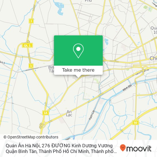 Bản đồ Quán Ăn Hà Nội, 276 ĐƯỜNG Kinh Dương Vương Quận Bình Tân, Thành Phố Hồ Chí Minh