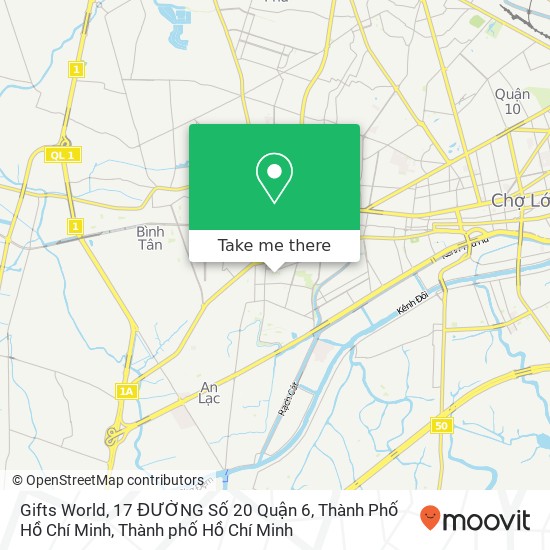 Bản đồ Gifts World, 17 ĐƯỜNG Số 20 Quận 6, Thành Phố Hồ Chí Minh