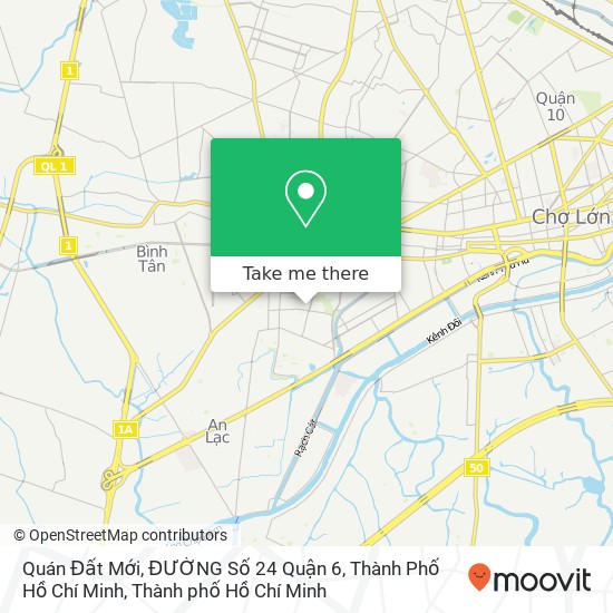 Bản đồ Quán Đất Mới, ĐƯỜNG Số 24 Quận 6, Thành Phố Hồ Chí Minh