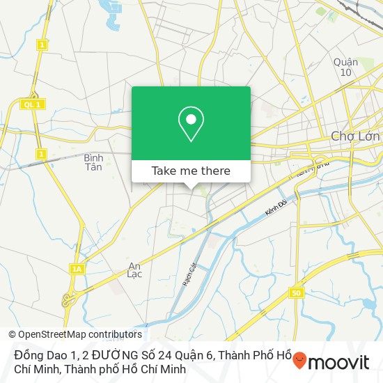 Bản đồ Đồng Dao 1, 2 ĐƯỜNG Số 24 Quận 6, Thành Phố Hồ Chí Minh