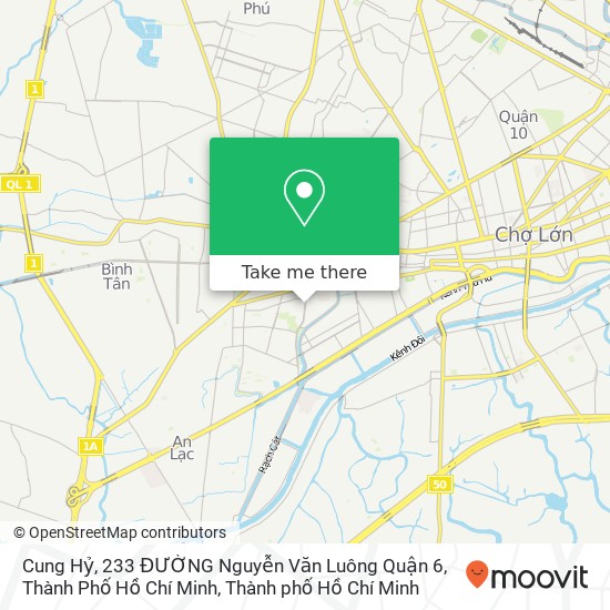 Bản đồ Cung Hỷ, 233 ĐƯỜNG Nguyễn Văn Luông Quận 6, Thành Phố Hồ Chí Minh