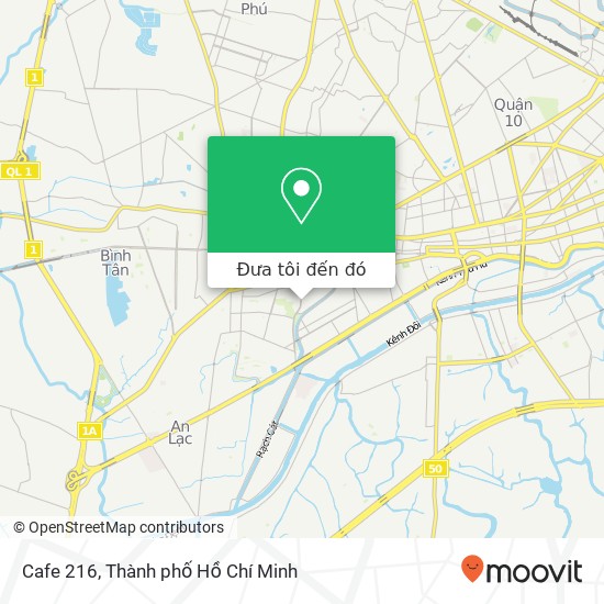 Bản đồ Cafe 216, 216 ĐƯỜNG Nguyễn Văn Luông Quận 6, Thành Phố Hồ Chí Minh