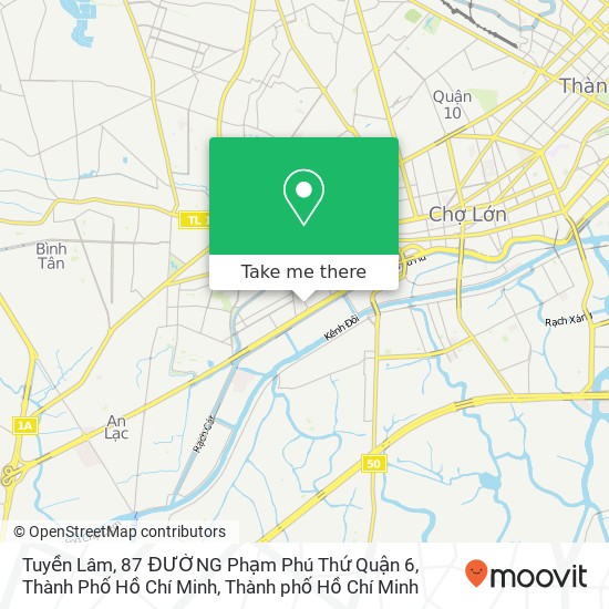 Bản đồ Tuyền Lâm, 87 ĐƯỜNG Phạm Phú Thứ Quận 6, Thành Phố Hồ Chí Minh