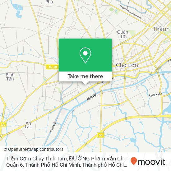 Bản đồ Tiệm Cơm Chay Tịnh Tâm, ĐƯỜNG Phạm Văn Chí Quận 6, Thành Phố Hồ Chí Minh