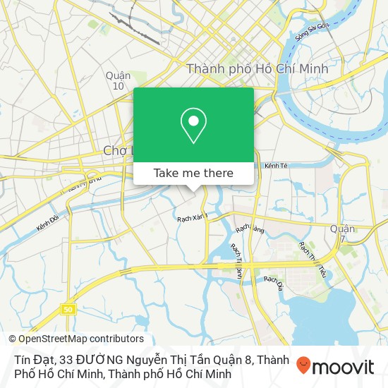Bản đồ Tín Đạt, 33 ĐƯỜNG Nguyễn Thị Tần Quận 8, Thành Phố Hồ Chí Minh