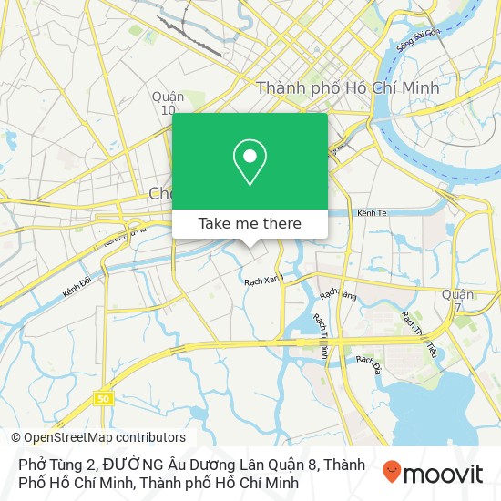 Bản đồ Phở Tùng 2, ĐƯỜNG Âu Dương Lân Quận 8, Thành Phố Hồ Chí Minh