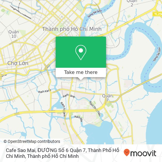 Bản đồ Cafe Sao Mai, ĐƯỜNG Số 6 Quận 7, Thành Phố Hồ Chí Minh