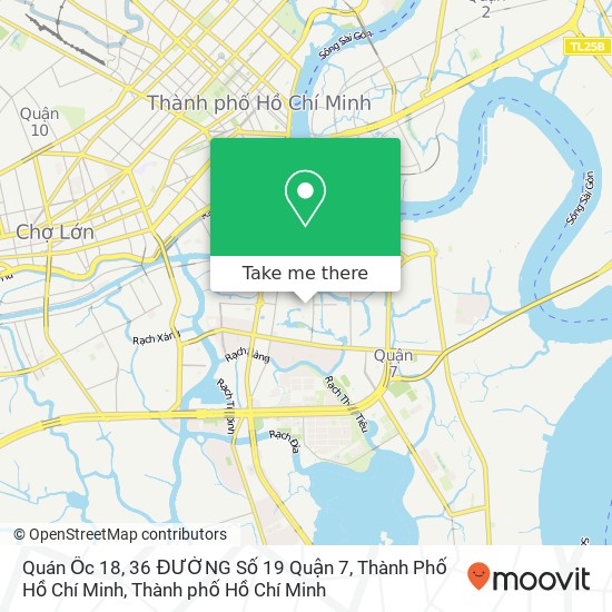 Bản đồ Quán Ốc 18, 36 ĐƯỜNG Số 19 Quận 7, Thành Phố Hồ Chí Minh