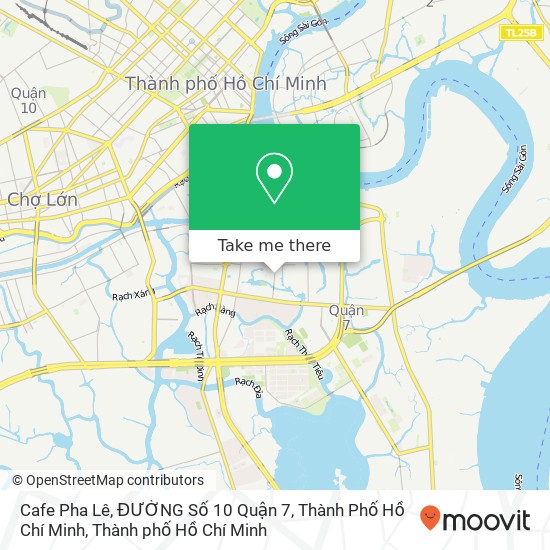 Bản đồ Cafe Pha Lê, ĐƯỜNG Số 10 Quận 7, Thành Phố Hồ Chí Minh